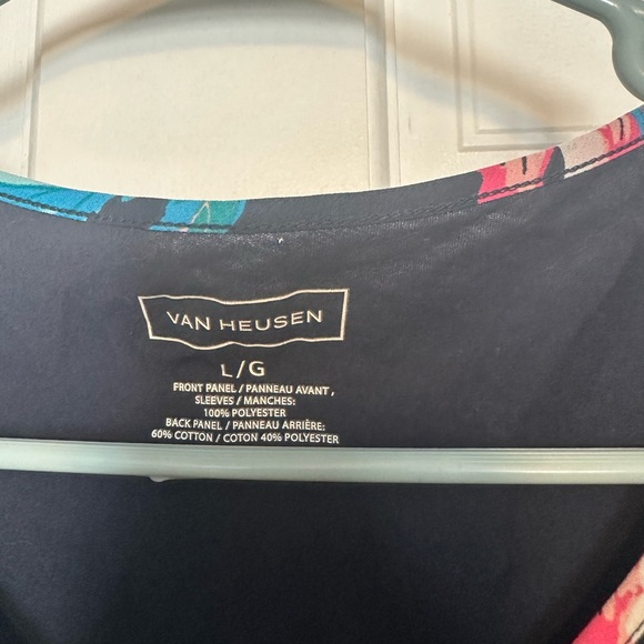 Van Heusen Navy Floral Women's Blouse - Picture 2 of 2